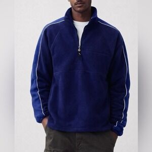 Vintage Prospirit Blue Zip Up Fleece Pullover Jacket Coat